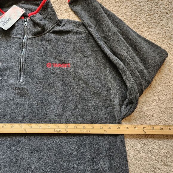 Nascar Jimmy Spencer #41 1/4 Zip Pullover Mens L Gray Fleece Chase Authentics - Picture 8 of 12